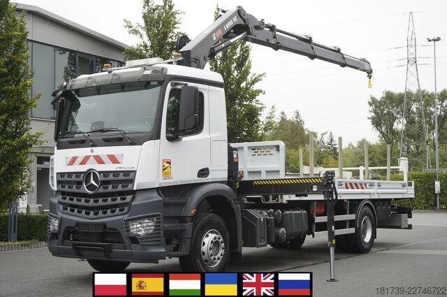 Платформа с краном Mercedes-Benz Arocs 1833 4x2 / 50 tho. km! / HIAB