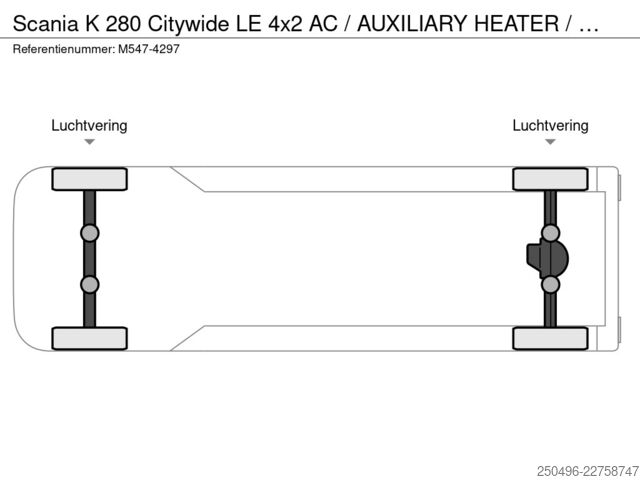 Városi busz Scania K 280 Citywide LE 4x2 AC / AUXILIARY HEATER / W...