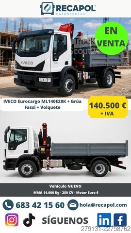 Lastebilmontert kran IVECO EUROCARGO ML140E28K 14T · 280CV AU IVECO EUROCARGO ML140E28K 14T · 280CV AU