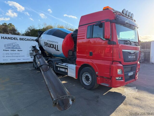 Blender MAN TGX 35.500 8x4, 10m3 Mixer + Hydraulic-slide, 2015