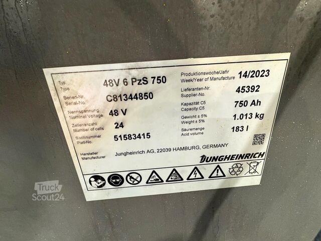 Μπαταρία 2023, σέρβις + έλεγχος UVV 09/27 Jungheinrich EFG 316