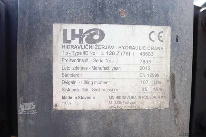 Φορτηγό μεταφοράς ξυλείας  LIV  L120Z78 Holzkran ohne Greifer