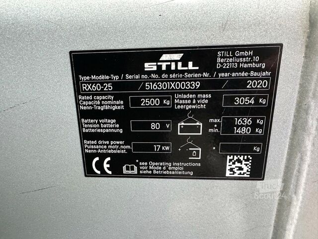 S + UVV 05/27, šoninės apsaugos, elektra, 5 917 val. Still RX 60-25