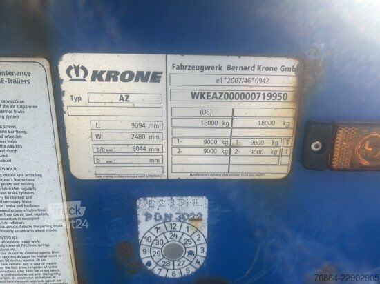 Ρυμουλκούμενο εναλλάξιμου σασί KRONE AZ 18,LAFETTE,ALUFELGEN
