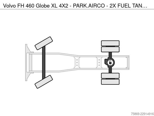 Standard-SZM Volvo FH 460 Globe XL 4X2 - PARK.AIRCO - 2X FUEL TANK...