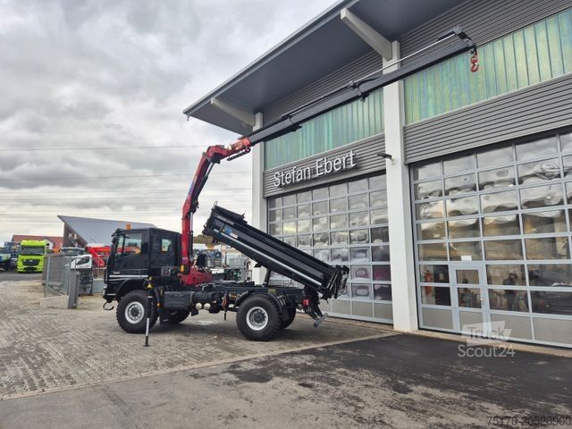 Dreiseitenkipper LKW IVECO Eurocargo ML150E32WS 4x4 Kran HMF 1130K Funk AHK