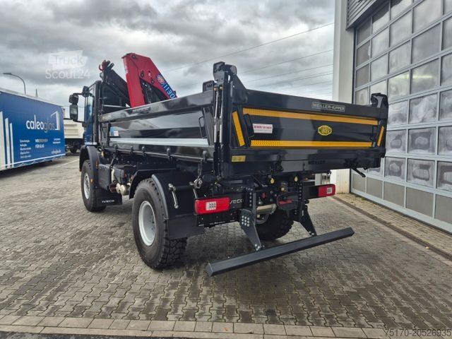 Tipvogn IVECO Eurocargo ML150E32WS 4x4 Kran HMF 1130K Funk AHK