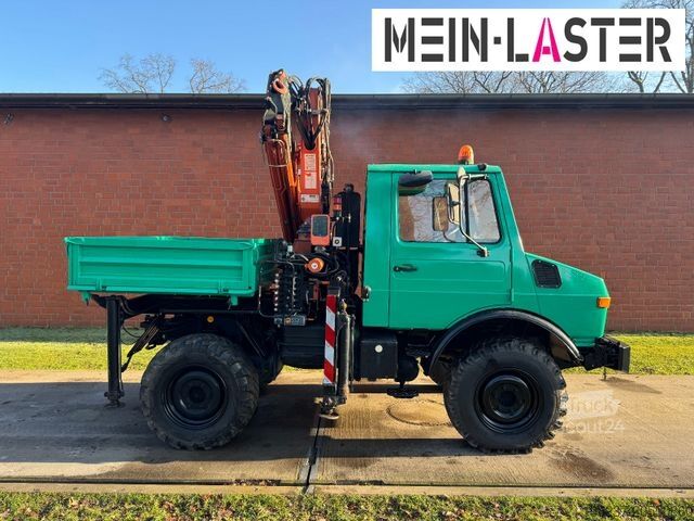 Grue montée sur camion UNIMOG U 1200 Atlas 75.2 Kran 14 m Funk FB  *1. Hand