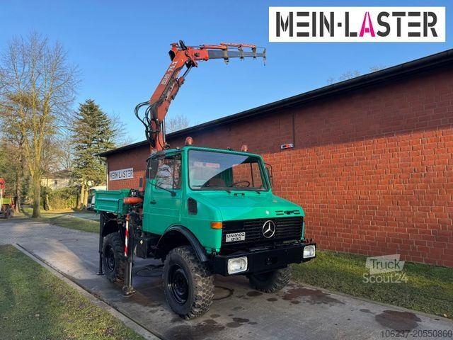 Lastbilsmonterad kran UNIMOG U 1200 Atlas 75.2 Kran 14 m Funk FB *1. Hand