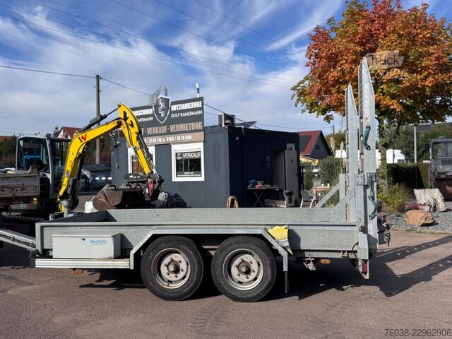 Prikolica z nizko platformo HUMBAUR HS 654020 TA-BS Tieflader Rampen Tandem