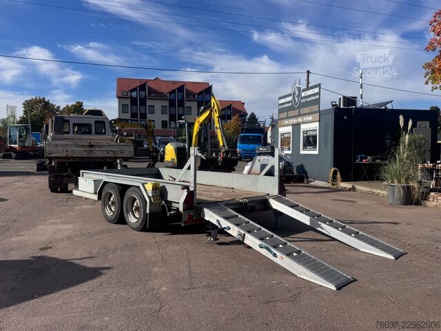 Prikolica z nizko platformo HUMBAUR HS 654020 TA-BS Tieflader Rampen Tandem