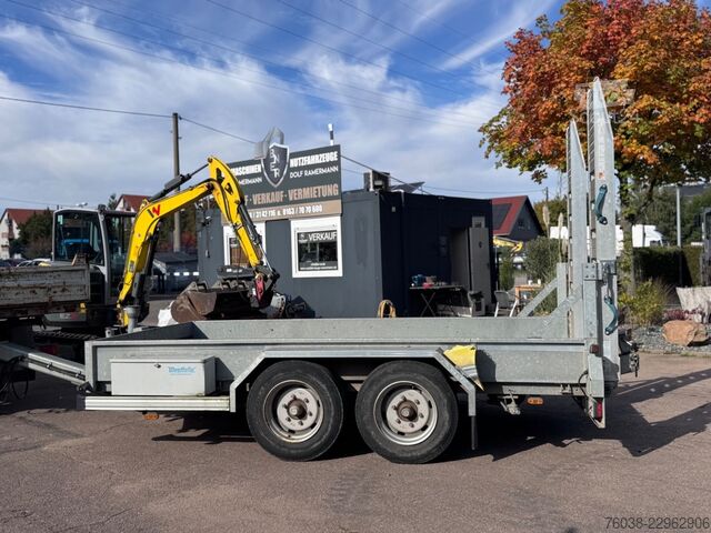 Prikolica z nizko platformo HUMBAUR HS 654020 TA-BS Tieflader Rampen Tandem