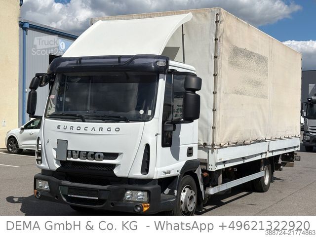 Transportador con plataforma y toldo IVECO ML75E18*Schalt*LBW*3-Sitze*Klima*Bordwände*