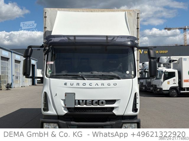 Transportador con plataforma y toldo IVECO ML75E18*Schalt*LBW*3-Sitze*Klima*Bordwände*