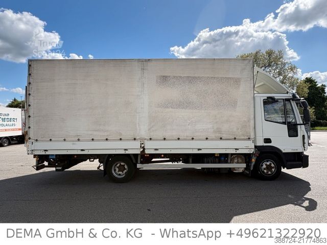 Transportador con plataforma y toldo IVECO ML75E18*Schalt*LBW*3-Sitze*Klima*Bordwände*