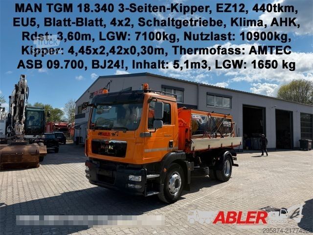 Dreiseitenkipper LKW MAN TGM 18.340 3-Seiten-Kipper Thermofass