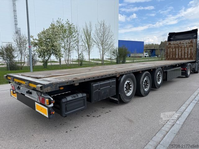 Semirremolque con plataforma de trabajo KÖGEL SN24 Plateau/2xLIFT-Achsen/Steckrungen