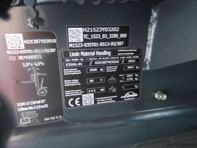 Priekšējās iekrāvēja autoiekrāvējs Linde E35HL-01