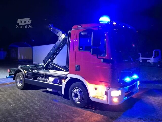 Камион с кука Telehoist man TGL 8.190 BL Feuerwehrfahrzeug City Abrollkipper