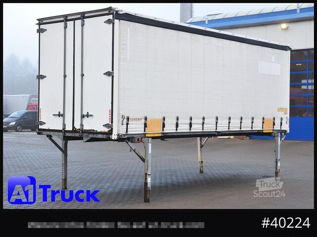 Wissellaadbak met open laadbak en zeil WECON WPR 745, verzinkt, 2520 innen, Code XL