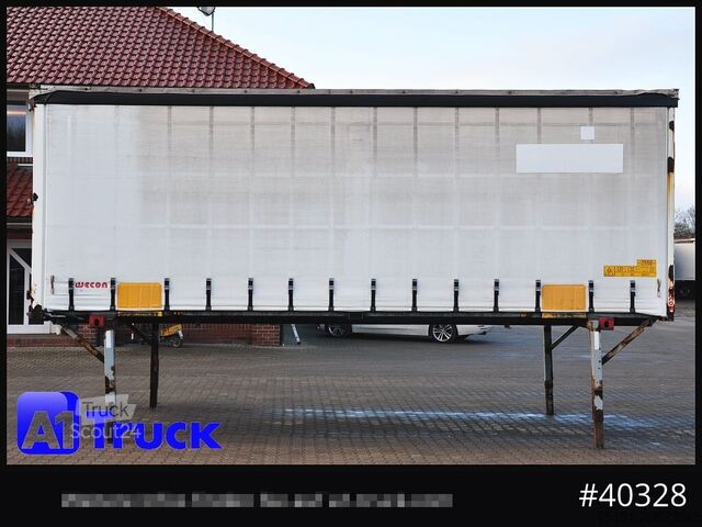 Wissellaadbak met open laadbak en zeil WECON WPR 745, verzinkt, 2520 innen, Code XL