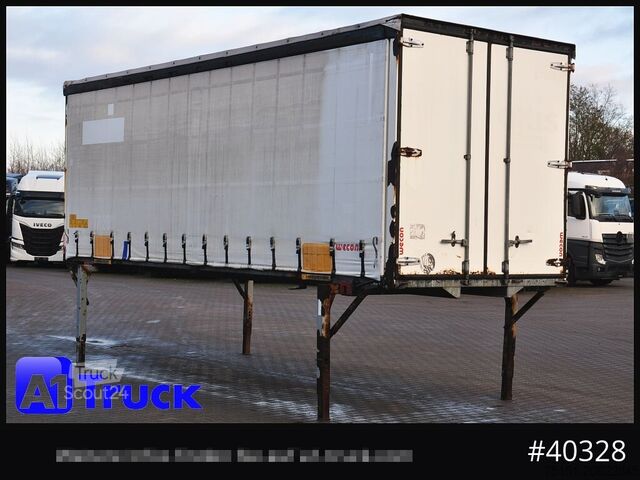 Wissellaadbak met open laadbak en zeil WECON WPR 745, verzinkt, 2520 innen, Code XL