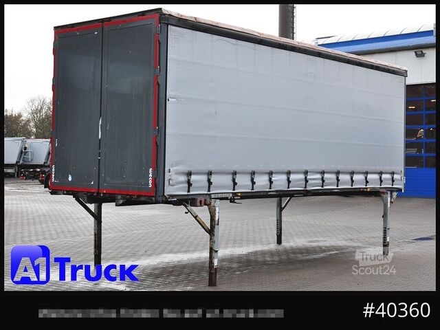 Wissellaadbak met open laadbak en zeil WECON WPR 782 SG, CODE XL, verzinkt,