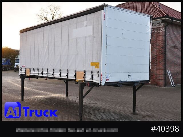 Wissellaadbak met open laadbak en zeil WECON WPR 745, verzinkt, 2520  innen, Code XL