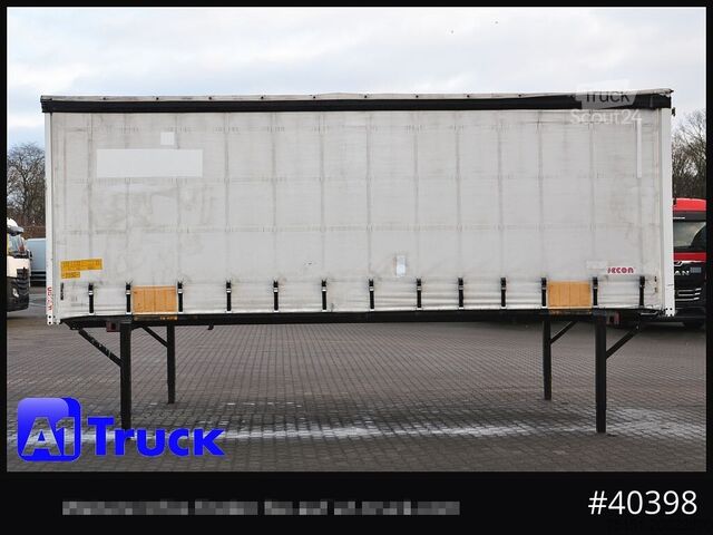 Wissellaadbak met open laadbak en zeil WECON WPR 745, verzinkt, 2520  innen, Code XL