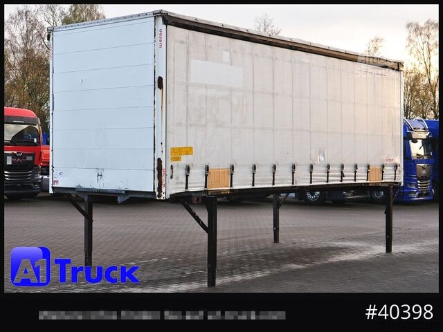 Wissellaadbak met open laadbak en zeil WECON WPR 745, verzinkt, 2520  innen, Code XL