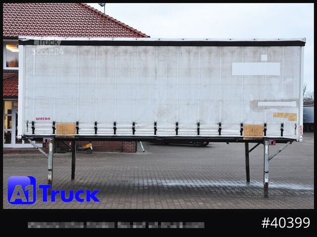 Wissellaadbak met open laadbak en zeil WECON WPR 745, verzinkt, 2520 innen, Code XL