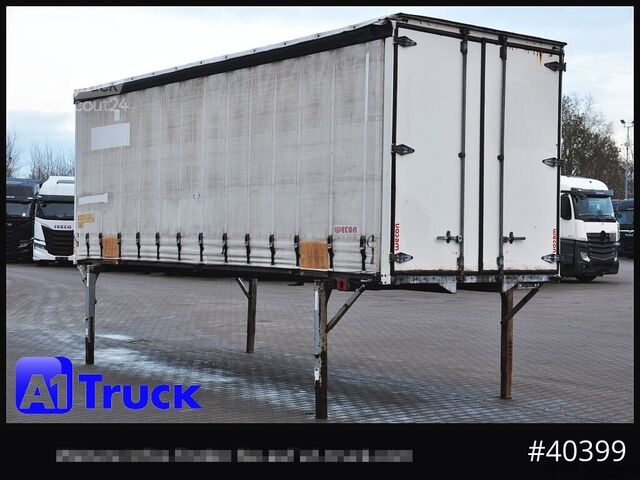 Wissellaadbak met open laadbak en zeil WECON WPR 745, verzinkt, 2520 innen, Code XL