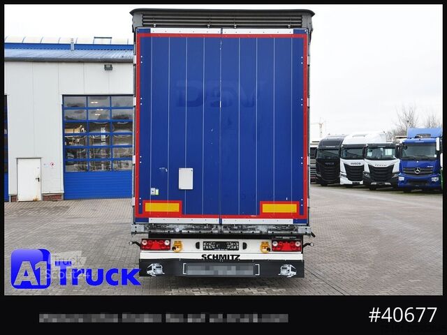 Auflieger mit Pritsche & Plane SCHMITZ SCB 24, Mega, Speed Curtain, VDI 2700, deutsche Zulassung