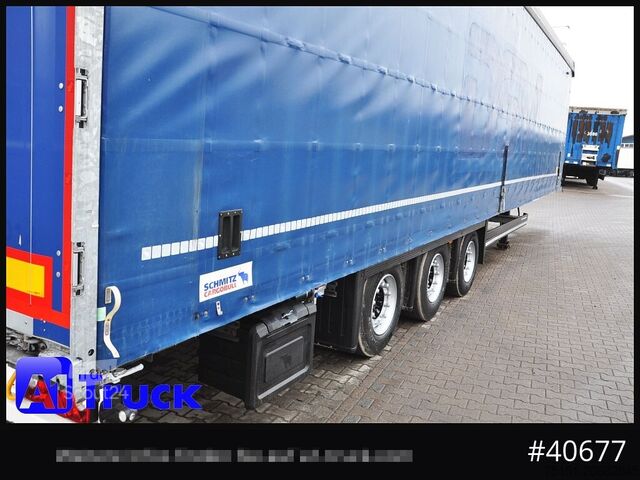 Auflieger mit Pritsche & Plane SCHMITZ SCB 24, Mega, Speed Curtain, VDI 2700, deutsche Zulassung