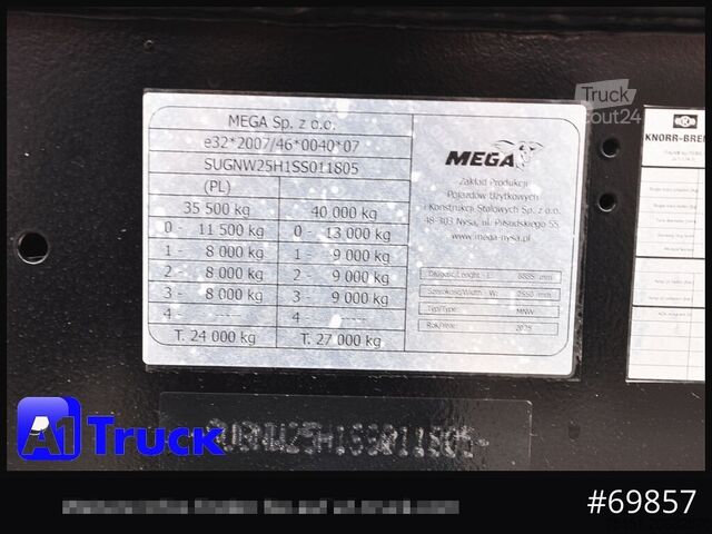 Полуприцеп-самосвал REISCH Mega 25m³ Lift Stahl SAF 4X4 Allrad 1350mm