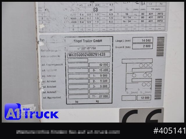 Semi-remorque Kögel ThermoKing A400, Doppelstock, Blumenbreit