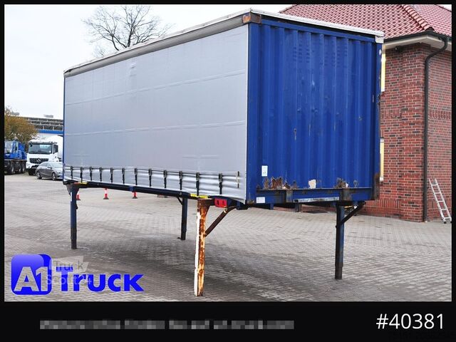 Змінний кузов із платформою та тентом KRONE Wechselbrücke 7,45 neue Plane, Bordwand