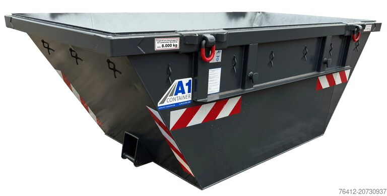 Krogcontainer A1 Container Absetzmulde 5 m³ - kranbar - Trapezform - RAL 7016 Anthrazitgrau - Absetzcontainer