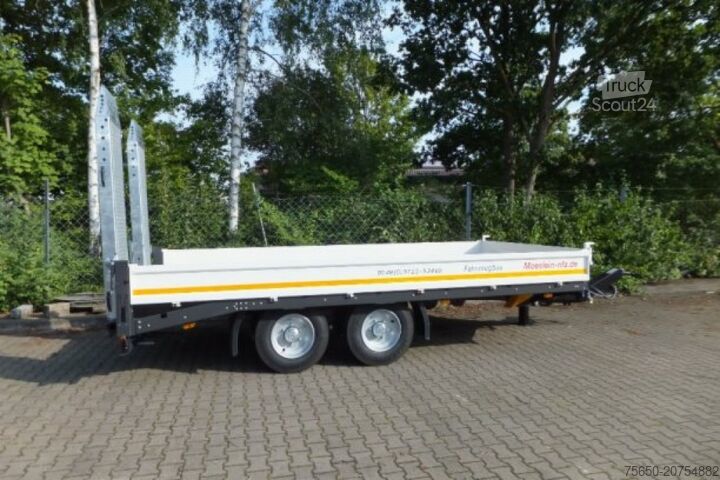 Naczepa niskopodwoziowa Möslein TTT 11- 5,2 Weiß  Neuer Tandemtieflader