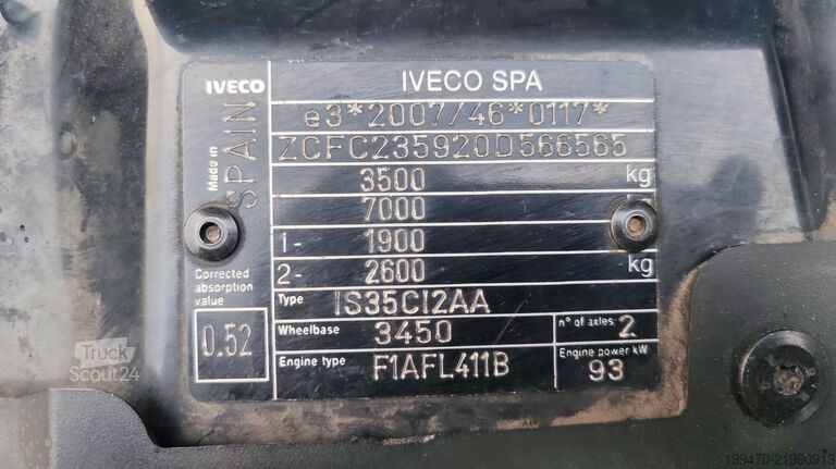 Véhicule utilitaire - benne Iveco 35C13
