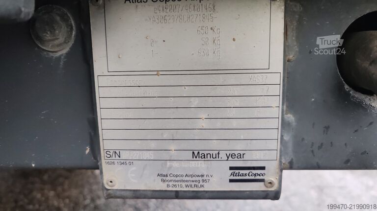 Compresseur d'air Atlas Copco Xas 37 Kd