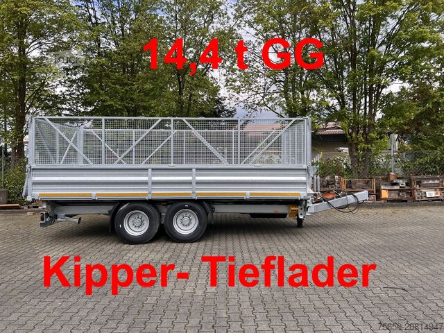 Kiepaanhangwagen Möslein TTD 14  5,70 m  14 t Tandem- Kipper Tieflader 5,70 m lang, Breite Reifen-- Neufahrzeug --