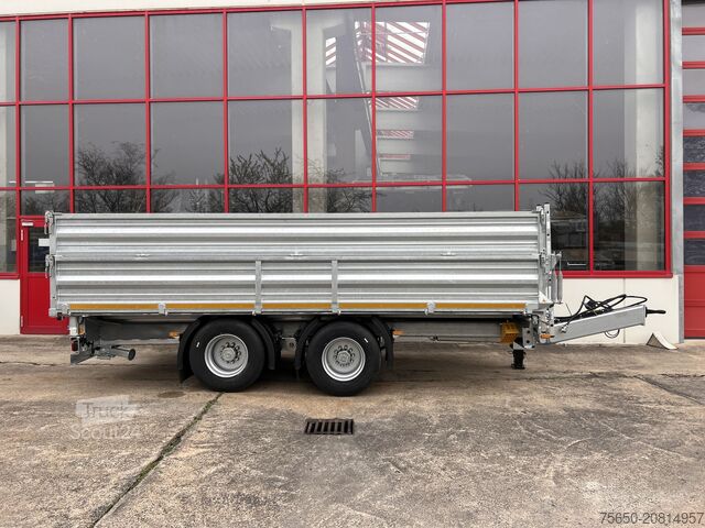 Kiepaanhangwagen Möslein TTD 19 AB  19 t Tandem 3 Seiten Kipper TiefladerAufsatzbordwänden-- Neufahrzeug --