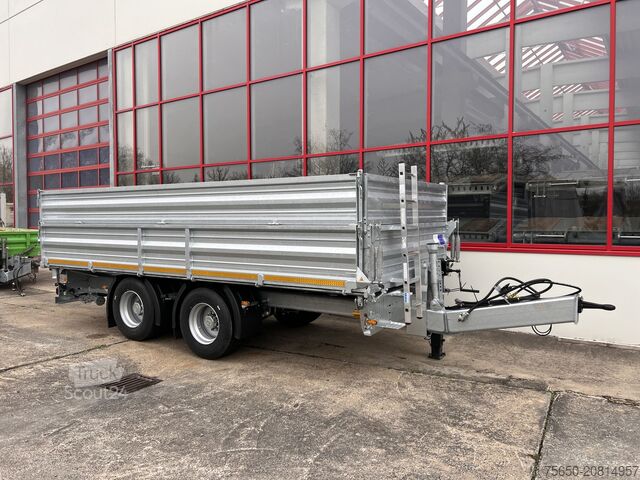 Kiepaanhangwagen Möslein TTD 19 AB 19 t Tandem 3 Seiten Kipper TiefladerAufsatzbordwänden-- Neufahrzeug --