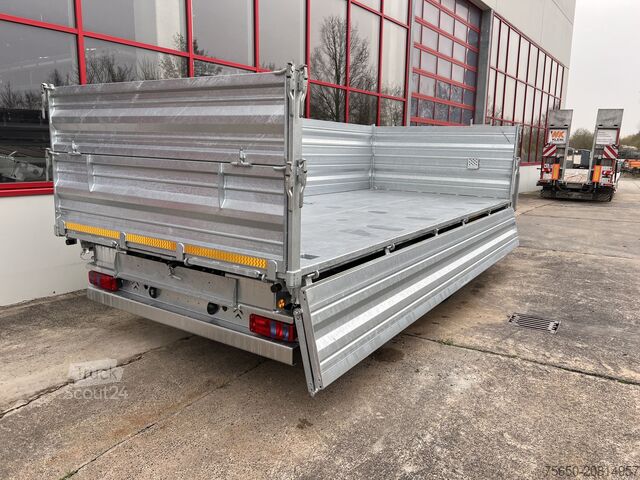 Kiepaanhangwagen Möslein TTD 19 AB  19 t Tandem 3 Seiten Kipper TiefladerAufsatzbordwänden-- Neufahrzeug --