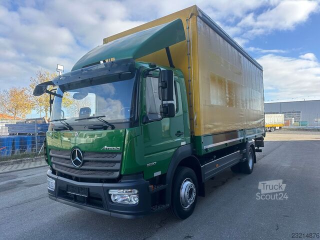 Φορτηγό πλατφόρμα με μουσαμά MERCEDES-BENZ 1530 L Atego3 Schiebeplane  LBW Bär 1,5to