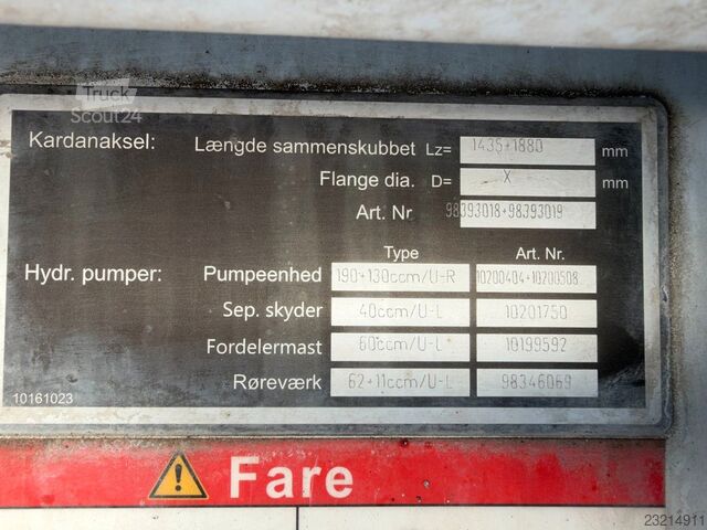 Betonpumpebil SCANIA G490 8x4 Schwing S46SX Concrete pump / Betonpump