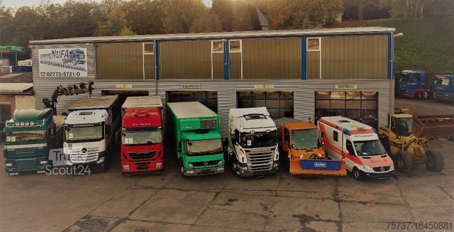 Camion cu platformă și prelată MAN 15.250 Nur Aufbau