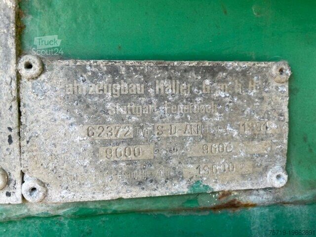 Remorcă cisternă  Haller 12cbm Sauganhänger/Wassertank