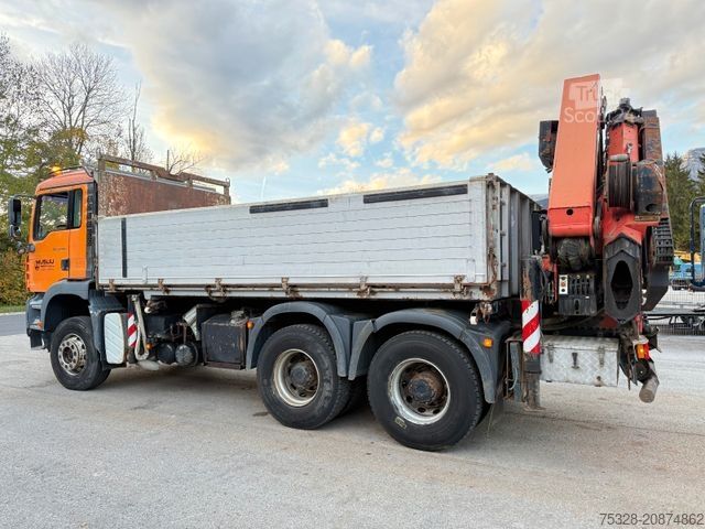Pašizgāzējs kravas automašīna STEYR 33S46 6X4BB Retarder Kipper Kran PK 29002-6 Seil